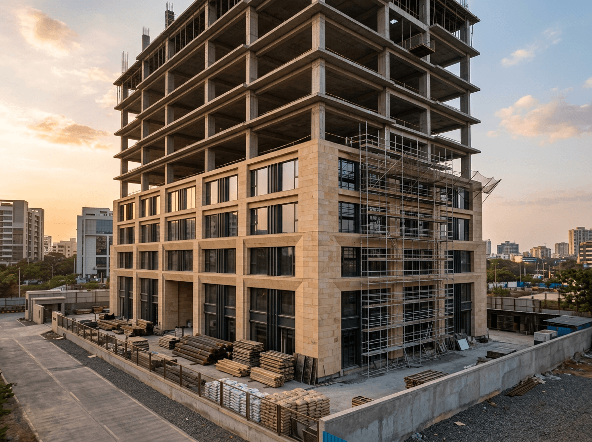 Mixed-Use Building In Progress — conceptual visual